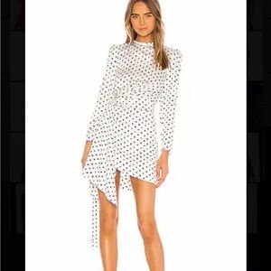 KEEPSAKE the Label White and Black Asymmetrical Dress